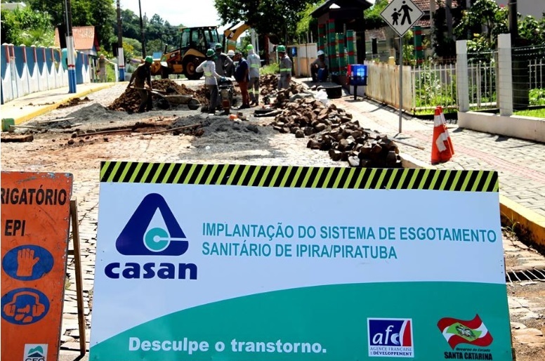 Obras de saneamento continuam em Piratuba 