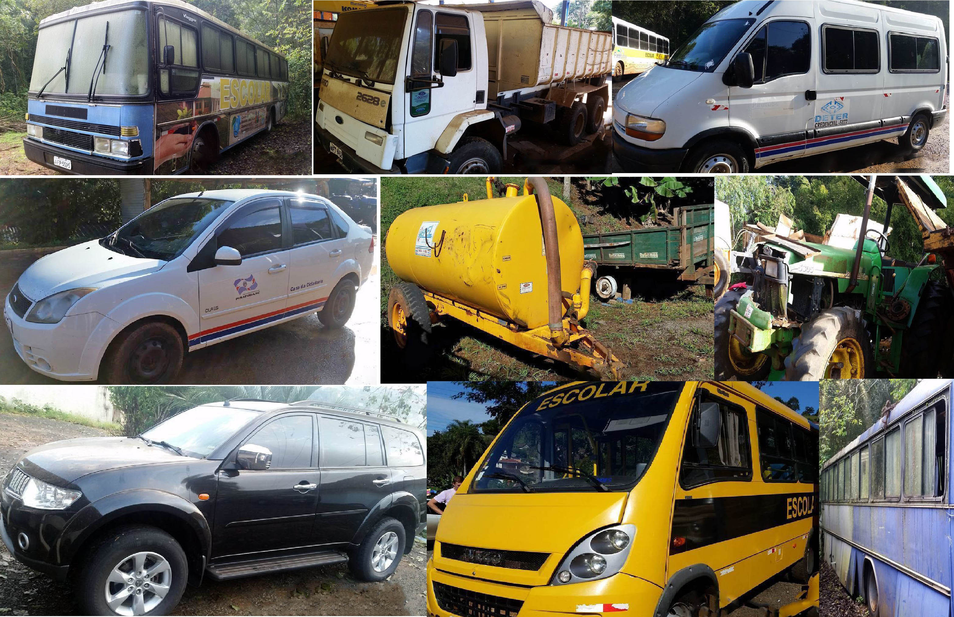 Prefeitura de Piratuba faz leilão de veículos, máquinas e equipamentos no dia 24