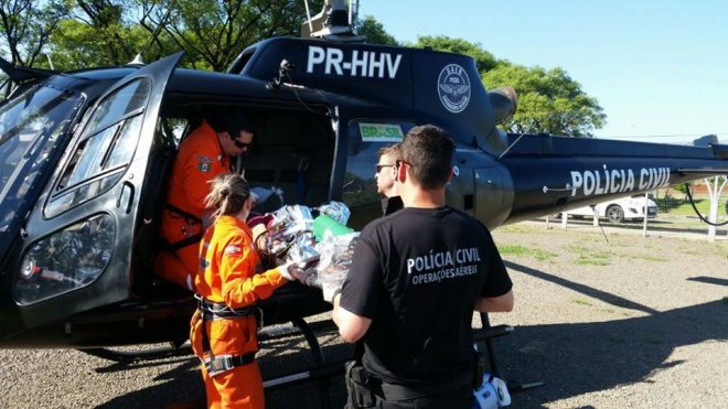 Aeronave do SAER Fron realiza transporte de paciente de Seara