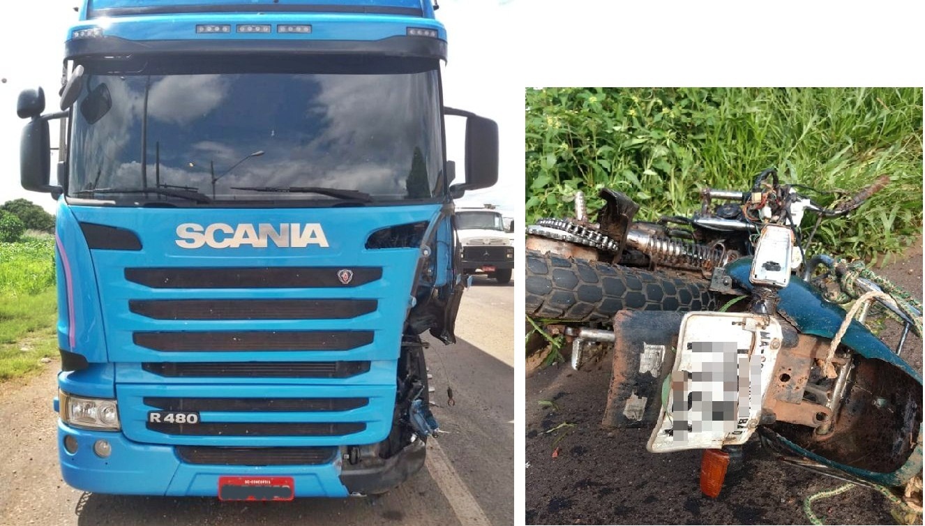 Caminhão com placas de Concórdia se envolve em acidente com morte no Maranhão